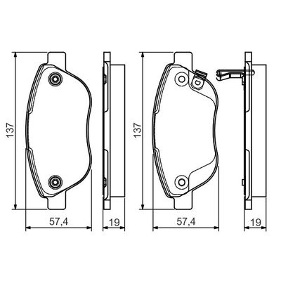Fren Disk Balata Ön Opel Corsa D (2006->)  BOSCH 0 986 495 103