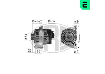 Alternatör  ERA 210744  51859041 51787196 1719539 BS5110346BA BS51 10346 BA