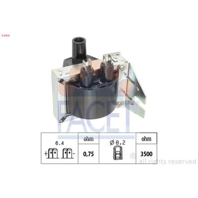 Ateşleme Bobini  Fiat Fiorino (255)(01.1994->)  FACET 9.6058
