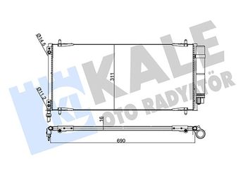 Klima Radyatörü  KALE 429400  6455EY 6455EA 6455.EA 6455.EY 6455GZ 6455.GZ 96527757
