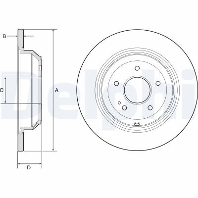 Fren Disk Ayna Arka Sağ ve Sol Hyundai Genesis (DH)(2014->)  DELPHI BG4791C