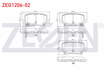 Fren Disk Balata Arka ZEGEN ZEG1206-02   43022SMGE00 43022SMGE01 43224SMGE01 43022-SMG-E00 43022-SMG-E01 43022SMGE02 43022-SMG-E02 43022SMGE03 43022-SMG-E03 43224-SMG-E01