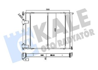 Su Radyatörü  KALE 0548482PA  7701352200 7701035951 77 01 035 951 7701352204 77 01 352 204