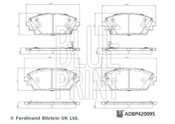 Fren Disk Balata Ön BLUE PRINT ADBP420095  BCYA3328ZA BCYA-33-28ZA BCYA3328ZB BCYA-33-28ZB BCYB3328ZA BCYB-33-28ZA