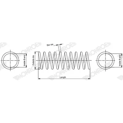 Helezon Yayı Arka Nissan Micra (K11)(08.1992->)  OTOZONE HYA9507