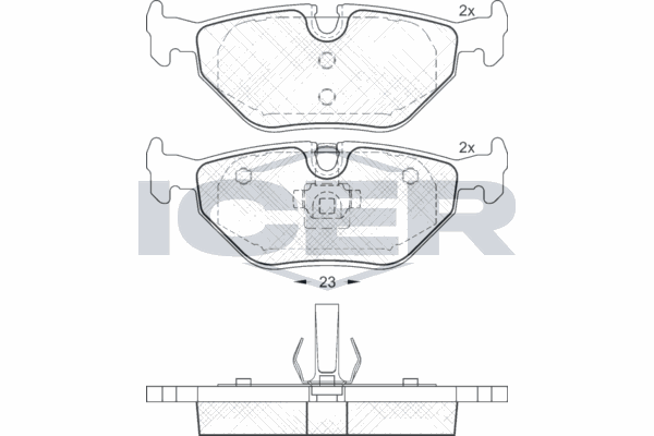Fren Disk Balata Arka BMW 3 Serisi Touring (E36)(1995->)  KALE BALATA 21934 173 05 MSH KD11