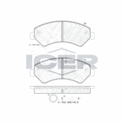 Fren Disk Balata Ön Citroen Jumper Kamyonet (06.2006->)  AYD 60056C