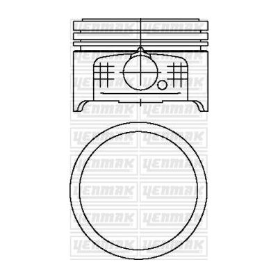 Piston (75.00MM-STD)  YENMAK 31-04500-000