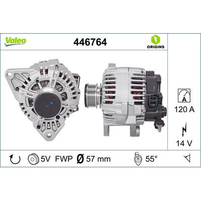 Alternatör  Hyundai Accent Blue (SB)(08.2011->)  VALEO 446764