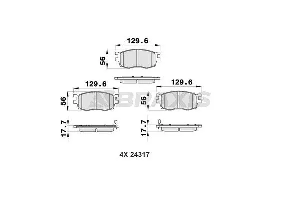 Fren Disk Balata Ön Hyundai i20 (PB)(05.2012->)  BRAXIS AB0185