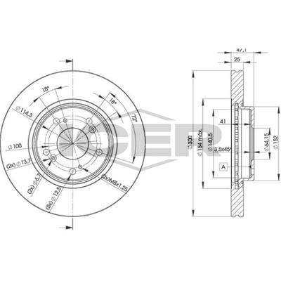 Fren Disk Ayna Ön Sağ ve Sol Honda Accord Tourer (CN/CM)(01.2003->)  WALBURG WBD1074D