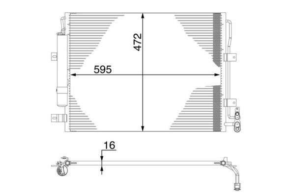 Klima Radyatörü  Land Rover Range Rover Sport (01.2005->)  MAHLE AC 273 000S