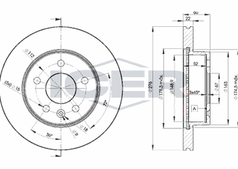 Fren Disk Ayna Ön Sağ ve Sol MGA 50534  6384210112 A6384210112 A638421011205 638421011205 638 421 01 12