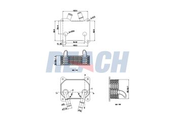 Motor Yağ Soğutucu  FASE 11-223-018  4M5Q6B624BD 1385380 1355341 1362890 1366474 4M5Q6B624BA 4M5Q6B624BB 4M5Q6B624BC