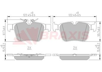 Fren Disk Balata Arka BRAXIS AA0618  A0004208200 84201320 008 420 13 20 A0084201320 A 008 420 13 20