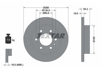 Fren Disk Ayna Arka Sağ ve Sol TEXTAR 92301003  A9104232100 9104232100 910423210007 A910423210007