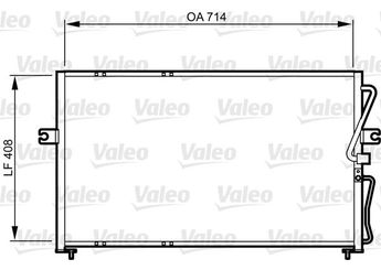 Klima Radyatörü  VALEO 814270  K55261460E K53E61481B K53A61481B K53E61481A K55261460D 0K53A-61-481B 0K53A61481B 0K53E61481A 0K53E61481B 0K552-61-460D 0K552-61460E