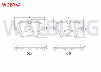 Fren Disk Balata Ön WALBURG WDB744  