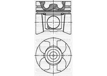 Piston (89.00MM-STD) (0.20MM KISA)  YENMAK 31-04159-001  183050290