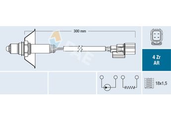 Oksijen (Lambda) Sensörü  MAHER 15986  36531RB0003 36531-RB0-003 36531RE0003 36531-RE0-003 36531RE1Z01 36531-RE1-Z01 36531RTW003 36531-RTW-003 36531RW0A01 36531-RW0-A01