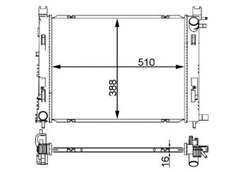 Su Radyatörü  MAHLE CR 2166 000S  25310 17610 17630 214100078R 8660003460