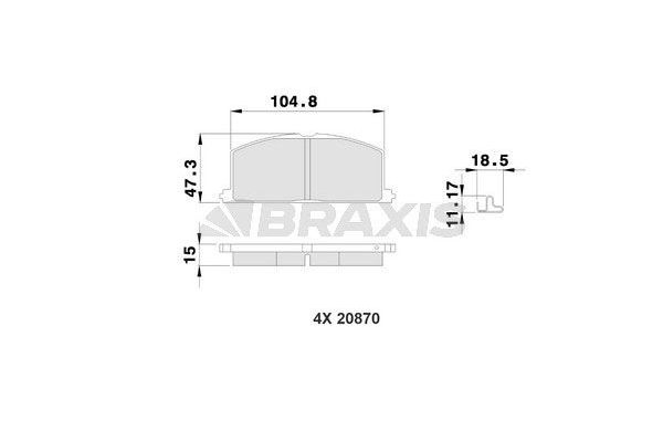 Fren Disk Balata Ön Toyota Carina II (T15)(1984->)  BRAXIS AB0215