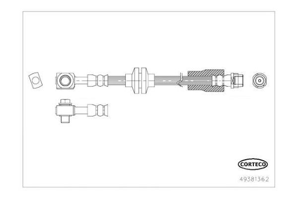 Fren Hortumu Ön Sol CORTECO 49381362