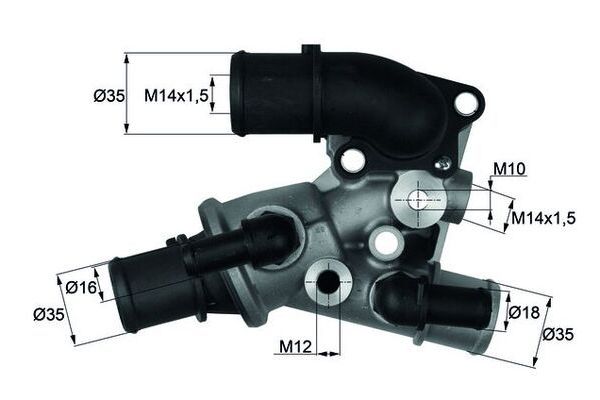 Termostat Gövdesi  MAHLE TI 111 80D