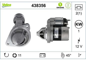 Marş Dinamosu  VALEO 438356  2105460H1 2105460 H1BT11000BB H1BT-11000-BB