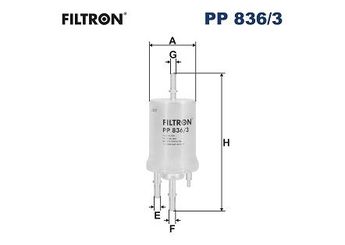 Yakıt Filtresi  FILTRON PP 836/3  PP8363 PP 836/3 6Q0201051 6Q0 201 051 6Q0201051A 6Q0 201 051 A 6Q0201051B 6Q0 201 051 B 6Q0201051H 6Q0 201 051 H 6Q0201511 6Q0 201 511 6Q0201512 6Q0 201 512