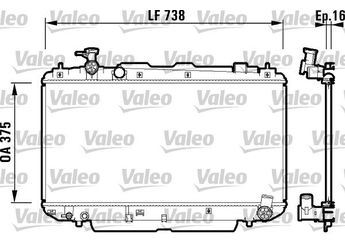 Su Radyatörü  VALEO 734182  7700784038 1640022121 16400-22121 1640028130 16400-28130 164002212187 1640022122 164002813087