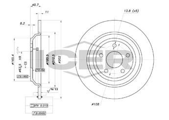 Fren Disk Ayna Arka Sağ ve Sol AYD 51204  JX612A315BEA 1936154 2210993 G1FY2A315AA