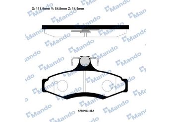 Fren Disk Balata Arka MANDO RMPD11NS  RMPD11NS 96391892 AW346513 S4521006 96245179 96253368 S4521001