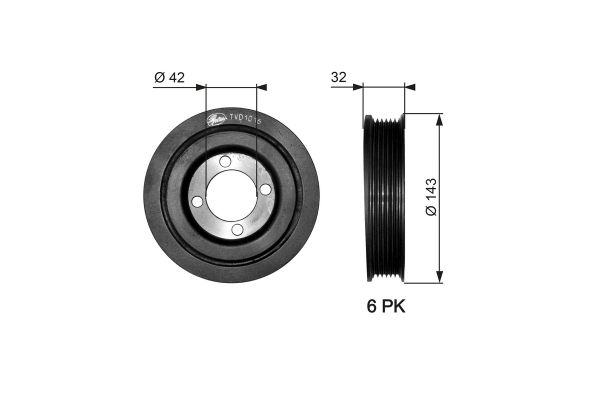 Krank Kasnak  Opel Frontera A (1992->)  GATES TVD1016
