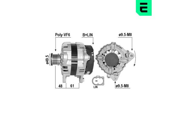 Alternatör  Audi Q5 (8R)(11.2008->)  ERA 211076A