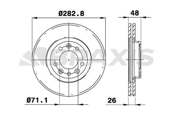 Fren Disk Ayna Ön Sağ ve Sol Citroen XM 5 Kapı (10.1989->)  BRAXIS AE0095