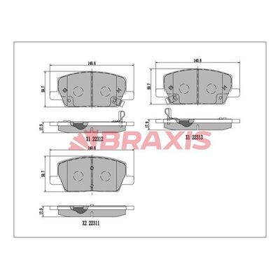 Fren Disk Balata Ön BRAXIS AA0715