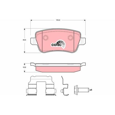 Fren Disk Balata Arka Fiat Croma (194)(06.2005->)  TRW GDB1637