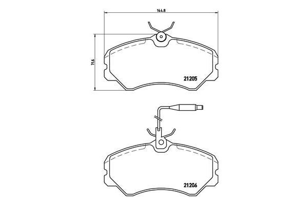 Fren Disk Balata Ön Peugeot J5 (290) P.Van, geniş hacim (1990->)  BREMBO P 23 023