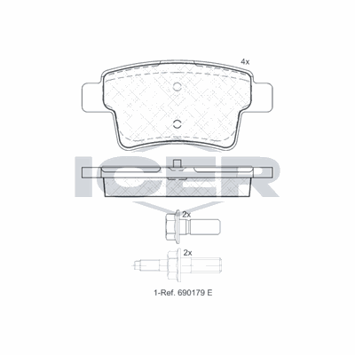 Fren Disk Balata Arka Citroen C4 Picasso (02.2007->)  EUROREPAR 1647873780