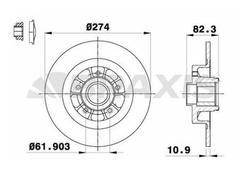 Fren Disk Ayna Arka Sağ ve Sol BRAXIS AD0232  8200655249