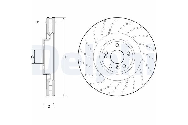Fren Disk Ayna Ön Sağ ve Sol Mercedes GLE -Serisi (BM 166)(04.2015->)  DELPHI BG9185C