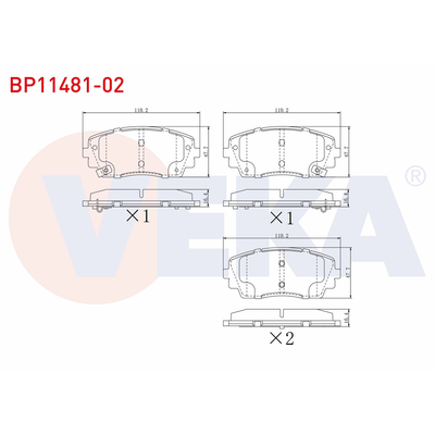 Fren Disk Balata Ön Kia Picanto (TA)(2011->)  VEKA BP11481-02