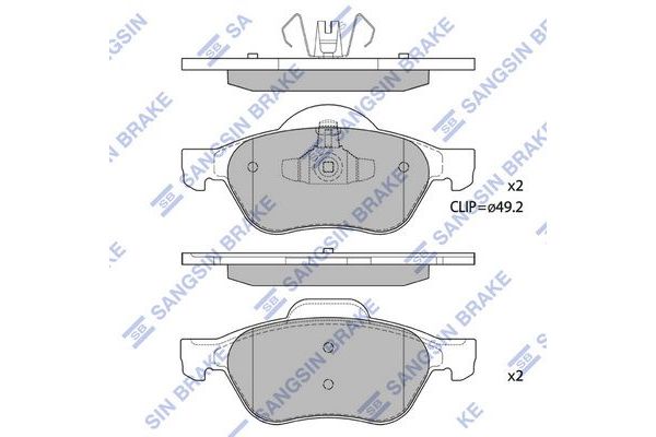 Fren Disk Balata Ön Renault Laguna Grandtour (2007->)  SANGSIN SP1414