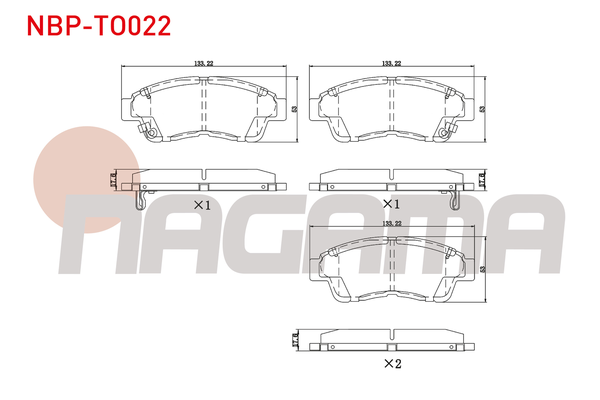 Fren Disk Balata Ön NAGAMA NBP-TO022