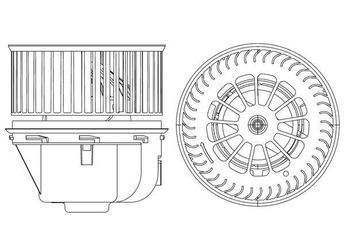 Kalorifer Motoru  MAHLE AB 264 000P  7G9T18456CA 1548220 1 548 220 7G9T 18456 CA