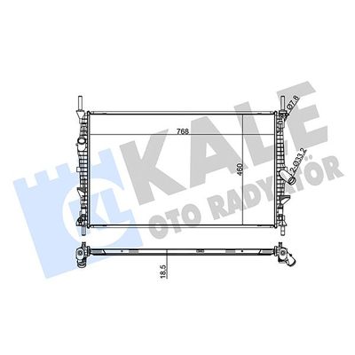 Su Radyatörü  Ford Transit Otobüs (TTG)(2013->2019)  KALE 336000