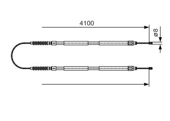 El Fren Teli Arka Sağ veya Sol BOSCH 1 987 482 005  4745J2 4745J2 4745J2 4745J2