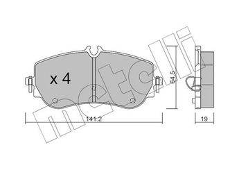 Fren Disk Balata Arka METELLI 22-1175-0  2H6698451A 65508206002 65508206005 2H6698451 2H6 698 451 2H6 698 451 A 2N0698451 2N0 698 451