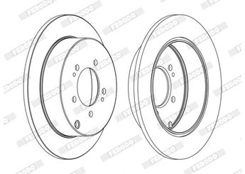 Fren Disk Ayna Arka Sağ ve Sol FERODO DDF1737C  1611500480 4615A035 4615A121 1606292080 424961 424962 4249F4 K04743999AA 4615A192 4615A193